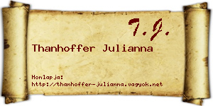 Thanhoffer Julianna névjegykártya
